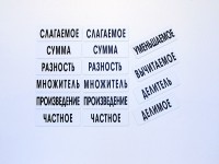 Набор магнитных карточек "Компоненты арифметических действий" - fgospostavki.ru - Саратов