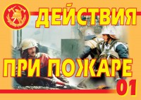 Комплект плакатов "Действия при пожаре" - fgospostavki.ru - Саратов