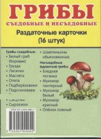 Раздаточные карточки "Грибы съедобные и не съедобные" - fgospostavki.ru - Саратов