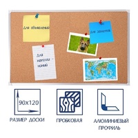 Доска пробковая 1200х900 - fgospostavki.ru - Саратов
