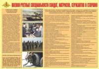 Плакат "Военно-учетные специальности солдат, матросов, сержантов и старшин" - fgospostavki.ru - Саратов