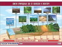 Таблица демонстрационная "Смена природных зон от полюсов к экватору" (винил 70*100) - fgospostavki.ru - Саратов