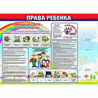 Стенд "Права ребенка" с 2 карманами - fgospostavki.ru - Саратов