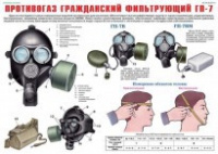 Комплект плакатов "Средства защиты органов дыхания. Противогазы, респираторы" - fgospostavki.ru - Саратов