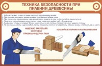 Стенд "Техника безопасности при пилении древесины" - fgospostavki.ru - Саратов