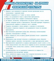 Стенд "Техника безопасности на уроках физкультуры" - fgospostavki.ru - Саратов