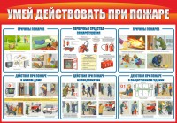 Стенд "Умей действовать при пожаре" - fgospostavki.ru - Саратов