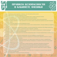 Стенд "Правила безопасности в кабинете физики" - fgospostavki.ru - Саратов