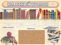 Стенд "Классный уголок" (с пробковым покрытием) - fgospostavki.ru - Саратов