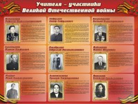 Стенд "Учителя-участники Великой Отечественной войны" - fgospostavki.ru - Саратов