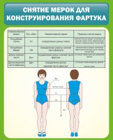 Стенд "Снятие мерок для конструирования фартука" - fgospostavki.ru - Саратов