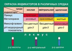 Таблица. Окраска индикаторов в различных средах. - fgospostavki.ru - Саратов