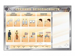 Электрифицированный стенд "Техника безопасности" с маркерными полями - fgospostavki.ru - Саратов