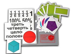 Набор для изучения простых дробей. Составление целого из частей (раздаточный) - fgospostavki.ru - Саратов