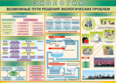 Таблица "Возможные пути решения экологических проблем" (100х140 сантиметров, винил) - fgospostavki.ru - Саратов