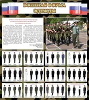 Стенд "Военная форма одежды (флаг РФ)" - fgospostavki.ru - Саратов