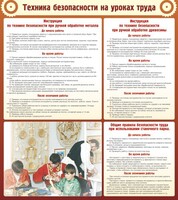 Стенд "Техника безопасности на уроках труда" - fgospostavki.ru - Саратов