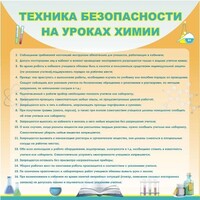 Стенд "Техника безопасности на уроках химии" - fgospostavki.ru - Саратов