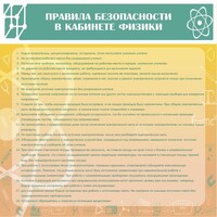 Стенд "Правила безопасности в кабинете физики" - fgospostavki.ru - Саратов