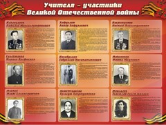 Стенд "Учителя-участники Великой Отечественной войны" - fgospostavki.ru - Саратов