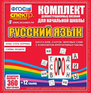 Динамические раздаточные пособия. Русский язык (комплект демонстрационных материалов). Касса букв, слогов, звуковых схем с набором интерактивных таблиц. - fgospostavki.ru - Саратов
