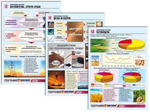 Комплект таблиц по географии "Экономика России" раздаточные (цветные, ламинированные, А4, 16 штук) - fgospostavki.ru - Саратов