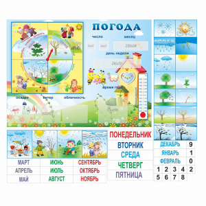 Стенд "Погода" с карманами для вставок - fgospostavki.ru - Саратов