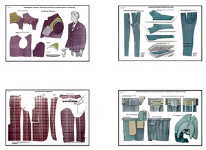 Плакаты ПРОФТЕХ "Изготовление мужских костюмов" (25 пл, винил, 70х100) - fgospostavki.ru - Саратов