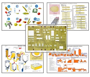 Плакаты ПРОФТЕХ "Сырье и материалы хлебопекарного производства" (20 пл, винил, 70х100) - fgospostavki.ru - Саратов