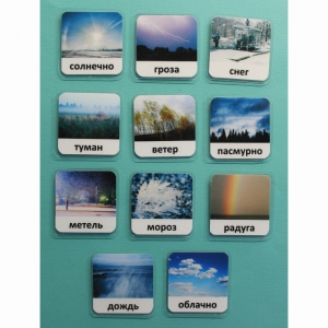 Набор карточек "Погода" (с фотографиями) - fgospostavki.ru - Саратов