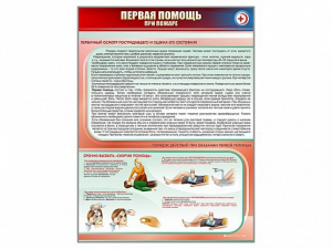Стенд "Первая помощь при пожаре" - fgospostavki.ru - Саратов