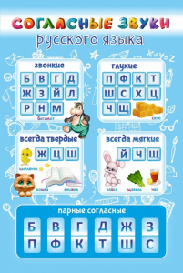 Стенд "Согласные русского языка" - fgospostavki.ru - Саратов