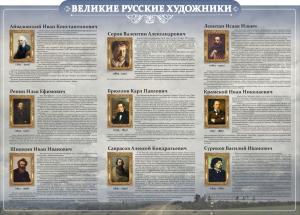 Стенд "Великие русские художники" - fgospostavki.ru - Саратов