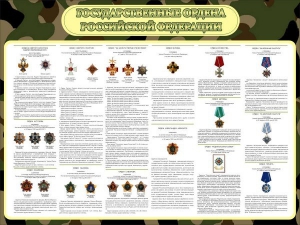 Стенд "Государственные ордена РФ" - fgospostavki.ru - Саратов
