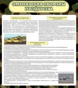 Стенд "Организация обороны государства" - fgospostavki.ru - Саратов