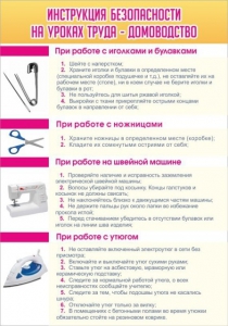 Стенд "Инструкция безопасности на уроках труда №1" - fgospostavki.ru - Саратов