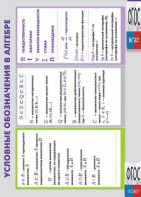 Таблица "Условные обозначения в алгебре" (винил) - fgospostavki.ru - Саратов