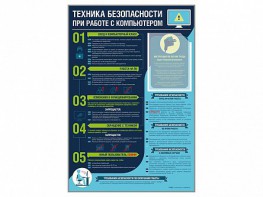 Стенд-уголок "Техника безопасности при работе на компьютере в общеобразовательных учреждениях" - fgospostavki.ru - Саратов