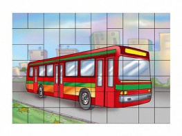 Магнитный пазл "Автобус" - fgospostavki.ru - Саратов
