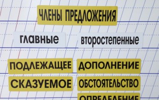 Набор магнитных карточек "Члены предложения" (фон жёлтый) - fgospostavki.ru - Саратов