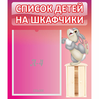 Стенд "Список на шкафчики" - fgospostavki.ru - Саратов