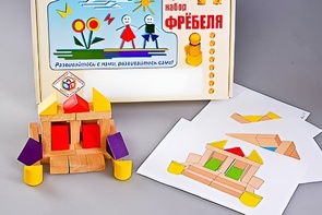 Игровой набор Фребеля "Конструктор деревянный без соединений-4" (Серия "Эксперимент") - fgospostavki.ru - Саратов