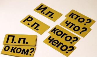 Набор магнитных карточек "Падежи" (фон жёлтый) - fgospostavki.ru - Саратов
