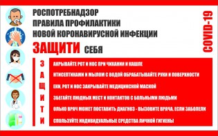 Плакат "Правила профилактики коронавируса" - fgospostavki.ru - Саратов