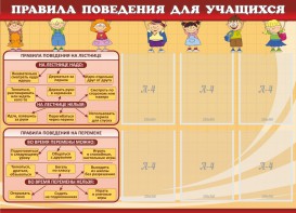 Стенд "Правила поведения для учащихся" - fgospostavki.ru - Саратов