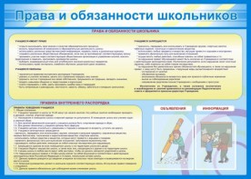Стенд "Права и обязанности школьников" - fgospostavki.ru - Саратов