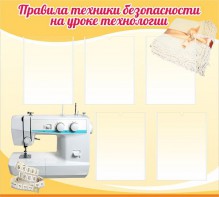 Стенд "Правила техники безопасности на уроке технологии" - fgospostavki.ru - Саратов