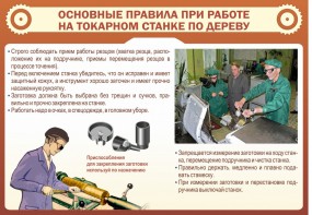 Стенд "Основные правила при работе на токарном станке по дереву" - fgospostavki.ru - Саратов