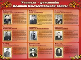 Стенд "Учителя-участники Великой Отечественной войны" - fgospostavki.ru - Саратов